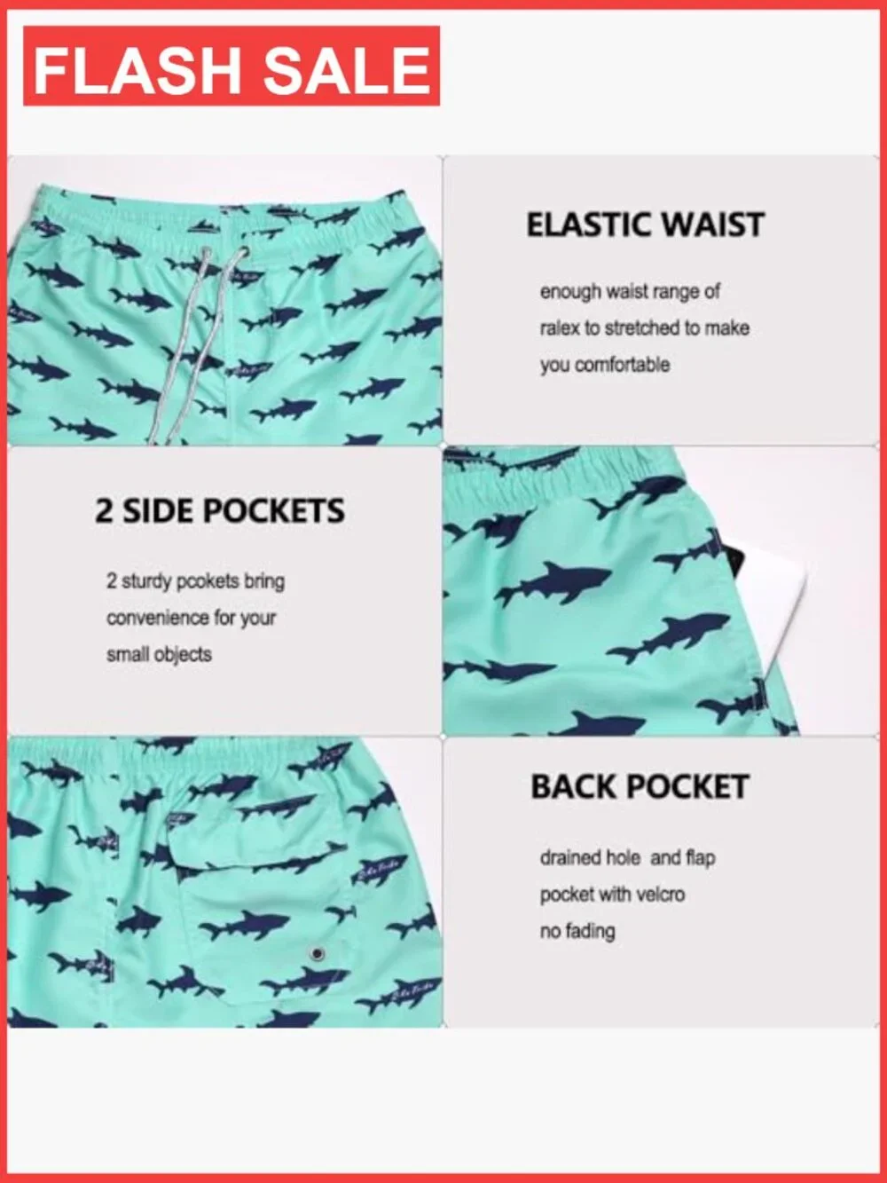 Men's Quick Dry Swim Trunks - 5